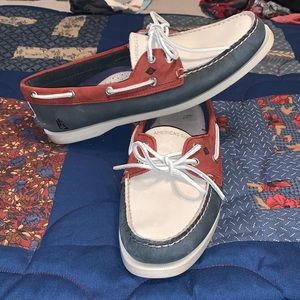 America’s Cup Sperry Boat Shoes - red,white & blue